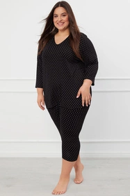 Italian Fashion Puntini r.3/4 sp.3/4 Nocna piżama, druk/czarny