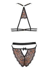 Beauty Night Goldie set BN6706 Nocna komplet biustonosz + figi, black