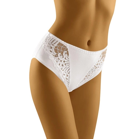 Wol-Bar Eco-Ga Majtki wysokie figi, biały