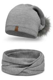 Vivisence 70105Kmpl Komplet czapka+komin, czarny