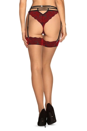 Obsessive Sugestina stockings Wyrób pończoszniczy pończochy do pasa, bordowy