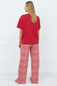 Italian Fashion Evora kr.r. dł.sp. Nocna piżama, c.czerwony