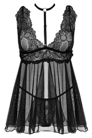 Beauty Night Milana babydoll BN6758 Nocna koszulka, black