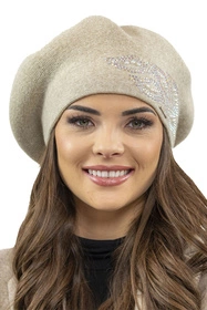 Vivisence 7051 Nakrycie głowy beret, beżowy