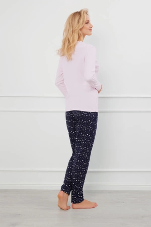 Italian Fashion Libra dł.r. dł.sp. Nocna piżama, róż/druk