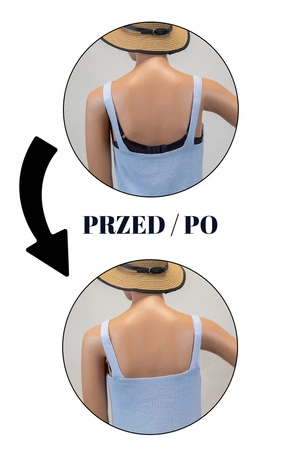 Vivisence 8002 Akcesoria do biustonosza pasek obniżający zapięcie, beżowy