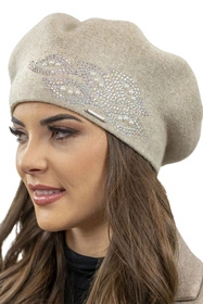 Vivisence 7051 Nakrycie głowy beret, beżowy