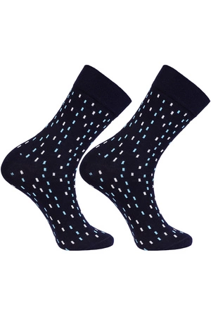 Moraj CML400-015 Skarpety za kostkę, patt 2-navy/prostokąty