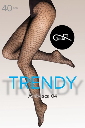 Gatta Arabesca 04 40 DEN Wyr�b po�czoszniczy rajstopy, nero