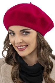 Vivisence 7073 Nakrycie głowy beret, czerwony