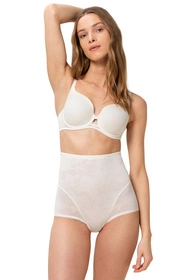 Triumph 10206011 Wild Rose Sensation Highwaist Majtki wysokie figi, 00GZ-silk white