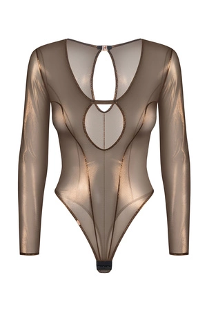 Obsessive Soranna long-sleeved teddy Body sexy, black