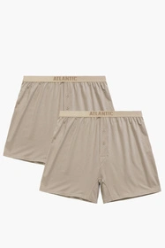 Atlantic 2BMB-005 2-pack Majtki bokserki, beżowy