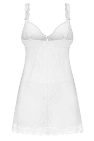 Obsessive Weddya babydoll & thong Nocna komplet koszulka + stringi, white