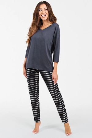 Italian Fashion Betty r.3/4 dł.sp. Nocna piżama, grafit/druk