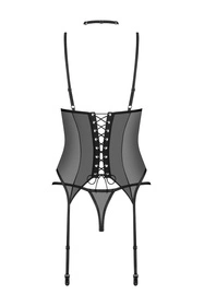 Obsessive Donarella corset & thong Gorset sexy, black