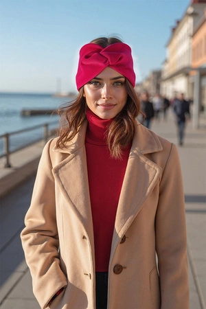 Vivisence 70109 Nakrycie głowy opaska, rubinowy