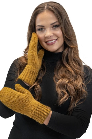 Vivisence 7015 Kmpl+R Komplet czapka+szalik+rękawiczki, ciemny żółty