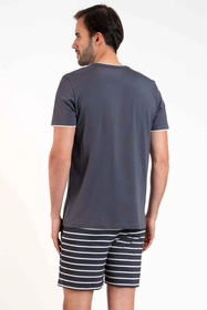 Italian Fashion Lars kr.r. kr.sp. Nocna piżama, grafit/druk