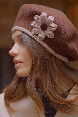 Vivisence 7046 Nakrycie głowy beret, brązowy