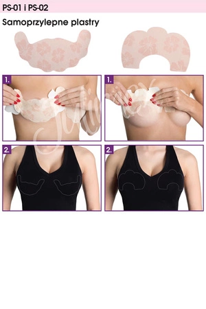 Julimex PS-01 plastry unoszące biust push-up Akcesoria do biustonosza plastry, beżowy jasny