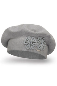 Vivisence 7007 Nakrycie głowy beret, jasnoszary