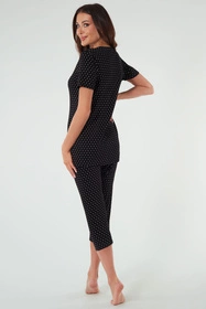 Italian Fashion Puntini kr.r. sp.3/4 Nocna piżama, druk/czarny