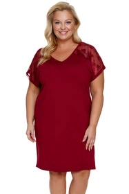 Doctor Nap TB.7260 Nocna koszula, burgundy red