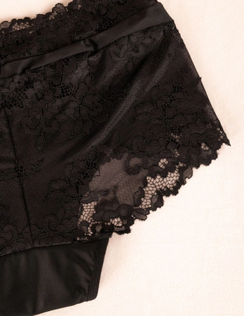 Wol-Bar Diamond 3515 Majtki wysokie figi, czarny