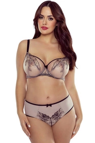 Vivisence 1072 Biustonosz miękki, beżowo-czarny