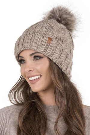 Vivisence 7014 Kmpl+R Komplet czapka+komin+rękawiczki, beżowy