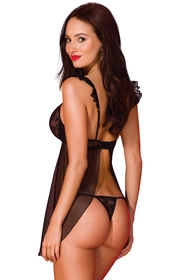 Avanua Milagros chemise Nocna komplet koszulka + stringi, black