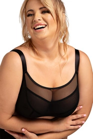 Nessa Salma crop top Biustonosz miękki, czarny