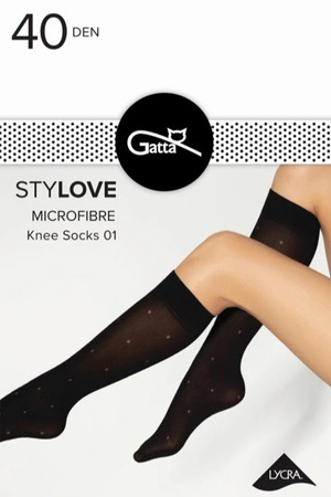 Gatta Stylove 01 40 DEN Wyrób pończoszniczy podkolanówki, nero