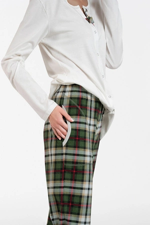 Italian Fashion Asama dł.r. dł.sp. Nocna piżama, ecru/druk