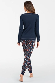 Italian Fashion Makala dł.r. dł.sp. Nocna piżama, granat/druk