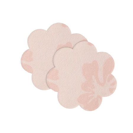 Julimex PS-04 lekkie osłonki na brodawki kwiatki Akcesoria do biustonosza osłonki, biały