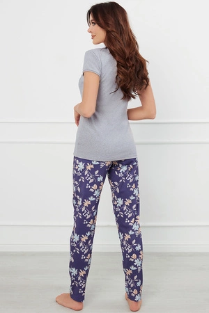 Italian Fashion Pulia kr.r. dł.sp. Nocna piżama, melanż/druk