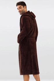 Dkaren 130 z kapturem Nocna szlafrok, czekolada