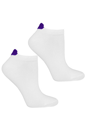 Moraj CSD170-544 Skarpety stopki, white/purple