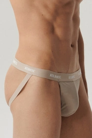 Atlantic 3BMP-1571 Jockstrap 3-pack Majtki slipy otwarte, beżowy