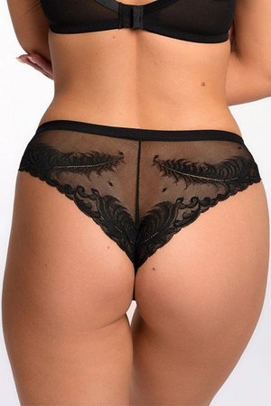Bella Misteria 51-109 Czarny Łabędź Majtki brazyliany, czarno-beżowy