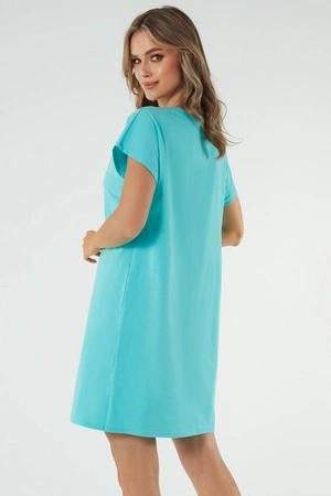 Italian Fashion Selfie kr.r. Nocna koszula, turkus