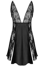 Beauty Night Delight chemise BN6627 Nocna komplet koszulka + stringi, black
