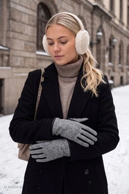 Vivisence 7221 Rękawiczki dzianinowe, grey-black