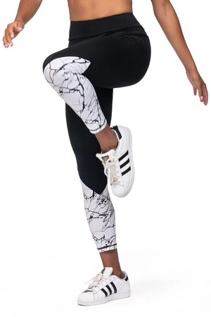 Reviver L9025/0 Legginsy fitness, czarno-biały