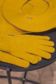 Vivisence 7202 Rękawiczki dzianinowe, miodowy