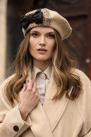 Vivisence 7081 Nakrycie głowy beret, beżowy