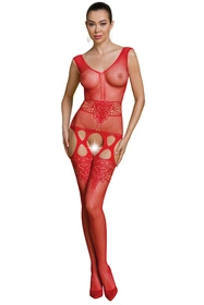 Passion ECO BS014 Body bodystocking, red