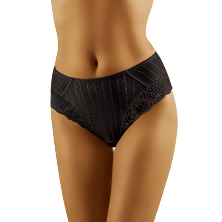 Wol-Bar Eco-Di Majtki wysokie figi, czarny